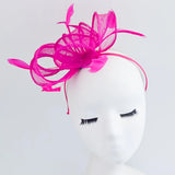 Hot pink feather fascinator hat House of Hats