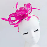 Hot pink feather fascinator hat House of Hats