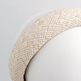 Raffia straw padded headband fascinator