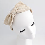 Raffia straw bow headband fascinator