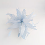 Light baby blue feather fascinator hat