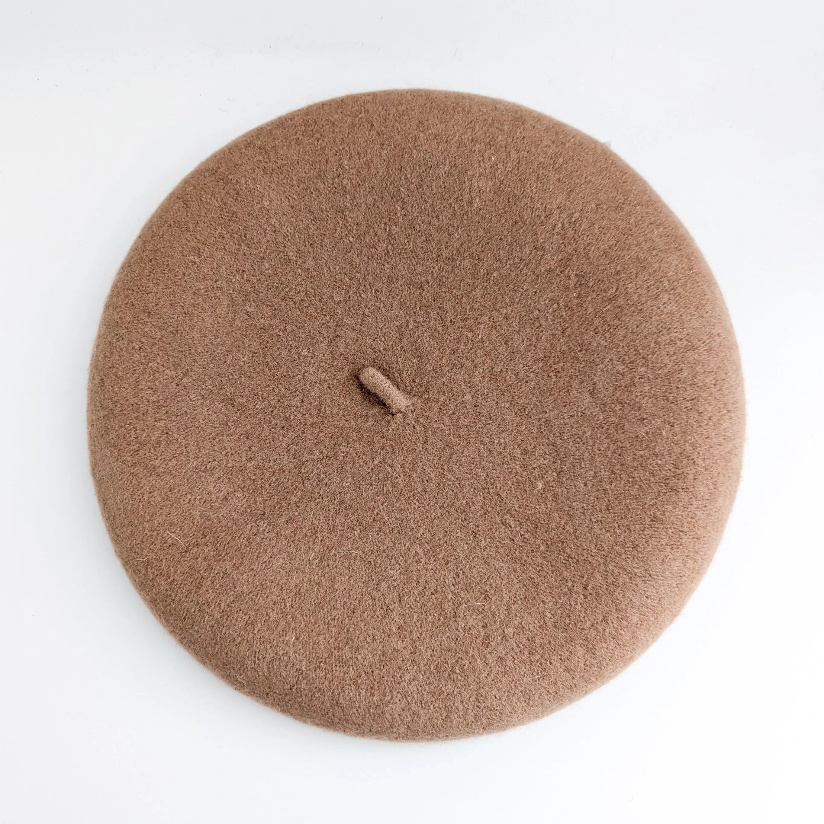 Camel brown crystal wool felt french beret hat House of Hats