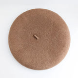 Camel brown crystal wool felt french beret hat House of Hats
