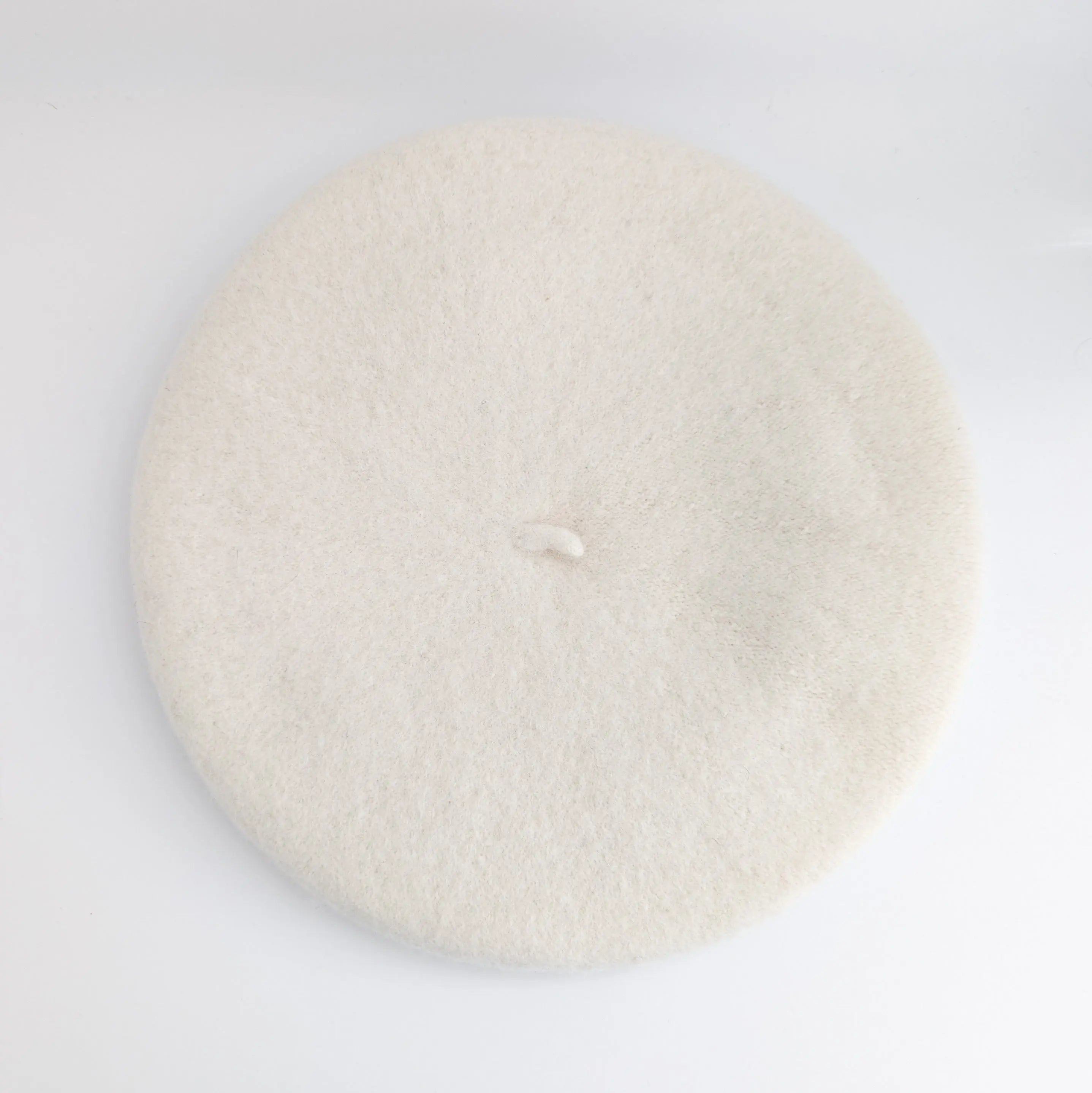 Cream pearl flower wool felt french beret hat House of Hats