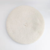 Cream pearl flower wool felt french beret hat House of Hats
