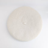 Cream crystal wool felt french beret hat