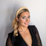 Raffia straw padded headband fascinator