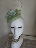 Sage Green Flower Fascinator Hat