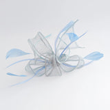 Aquamarine blue feather fascinator hat - House of Hats