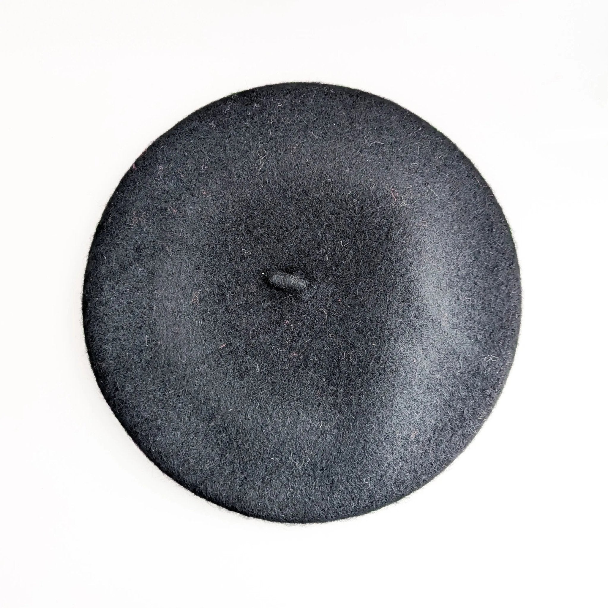 Black crystal wool felt french beret hat - House of Hats