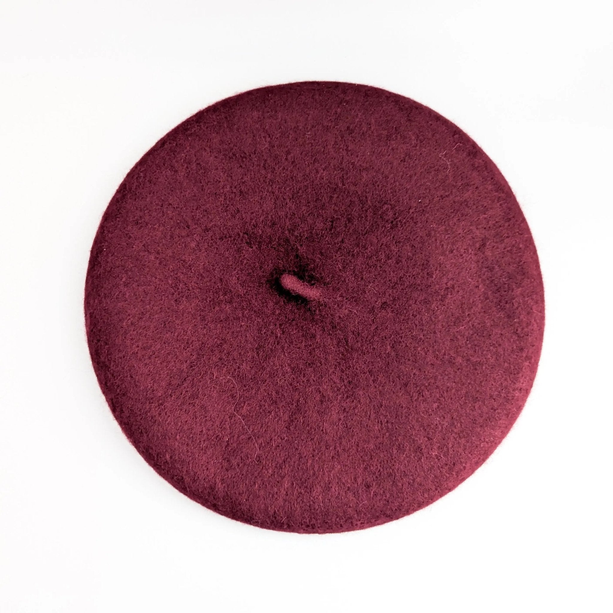 Burgundy crystal wool felt french beret hat - House of Hats