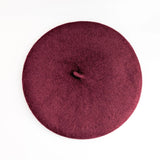 Burgundy crystal wool felt french beret hat - House of Hats