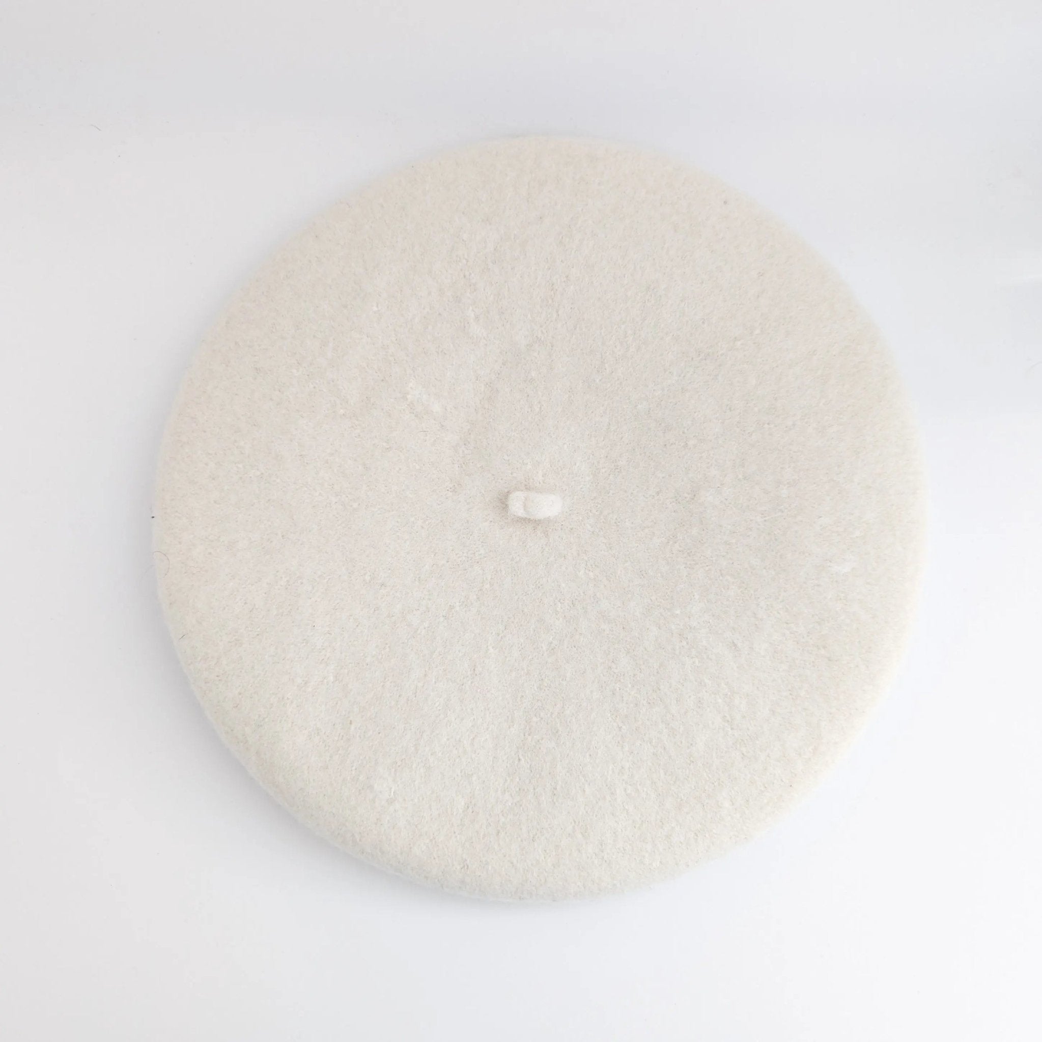 Cream crystal wool felt french beret hat - House of Hats