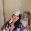 Cream flower fascinator hat - House of Hats