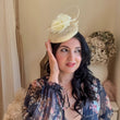 Cream flower fascinator hat - House of Hats