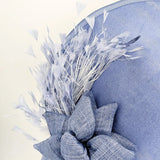 Dusty violet purple large feather disc fascinator hat - House of Hats