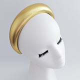 Gold metallic padded headband fascinator - House of Hats