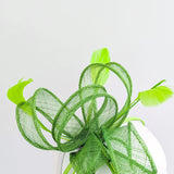 Green feather fascinator hat - House of Hats