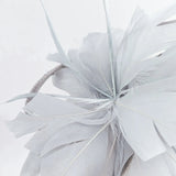 Grey feather fascinator hat - House of Hats