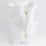 Jonquil yellow crystal gold emerald cut drop earrings - House of Hats