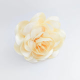Large cream satin rose fascinator hat - House of Hats