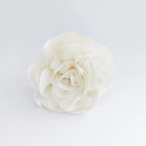 Large cream satin rose fascinator hat - House of Hats