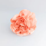 Large peach satin rose fascinator hat - House of Hats