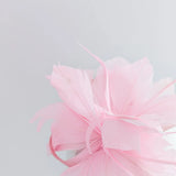 Light candy pink feather fascinator hat - House of Hats
