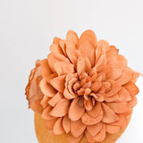 Light orange flower fascinator hat - House of Hats