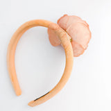 Light orange flower padded velvet headband fascinator - House of Hats
