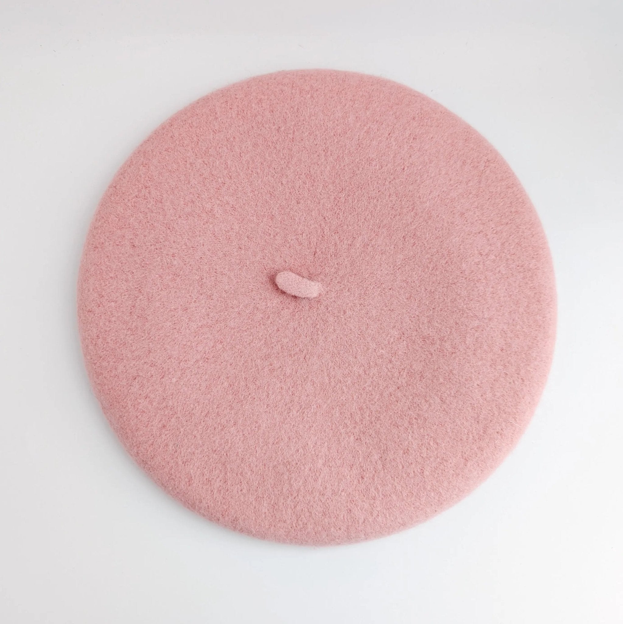 Light pink crystal wool felt french beret hat - House of Hats