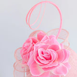 Light pink flower fascinator hat - House of Hats