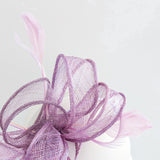 Lilac light purple feather fascinator hat - House of Hats