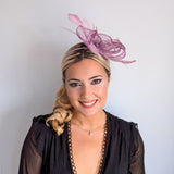 Lilac light purple feather fascinator hat - House of Hats