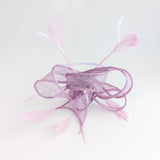 Lilac light purple feather fascinator hat - House of Hats