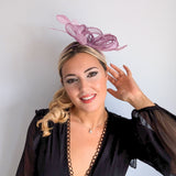 Lilac light purple feather fascinator hat - House of Hats