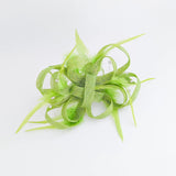 Lime green crystal feather fascinator hat - House of Hats
