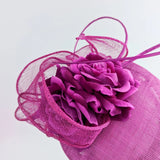Magenta pink flower fascinator hat - House of Hats