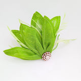 Matcha lime green feather petal fan fascinator hat - House of Hats