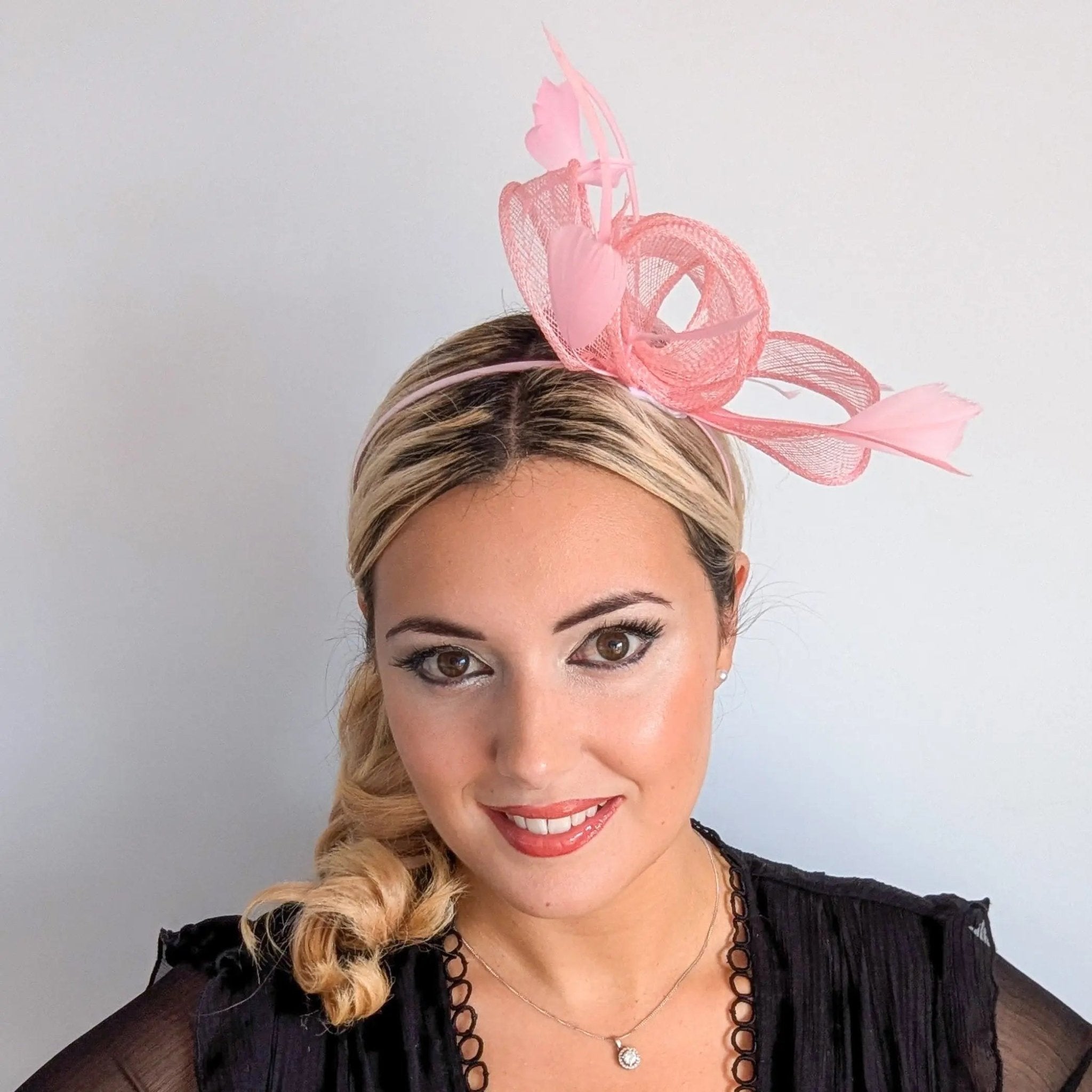 Pink Feather Fascinator Hat - House of Hats