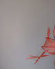 Watermelon coral feather fascinator hat