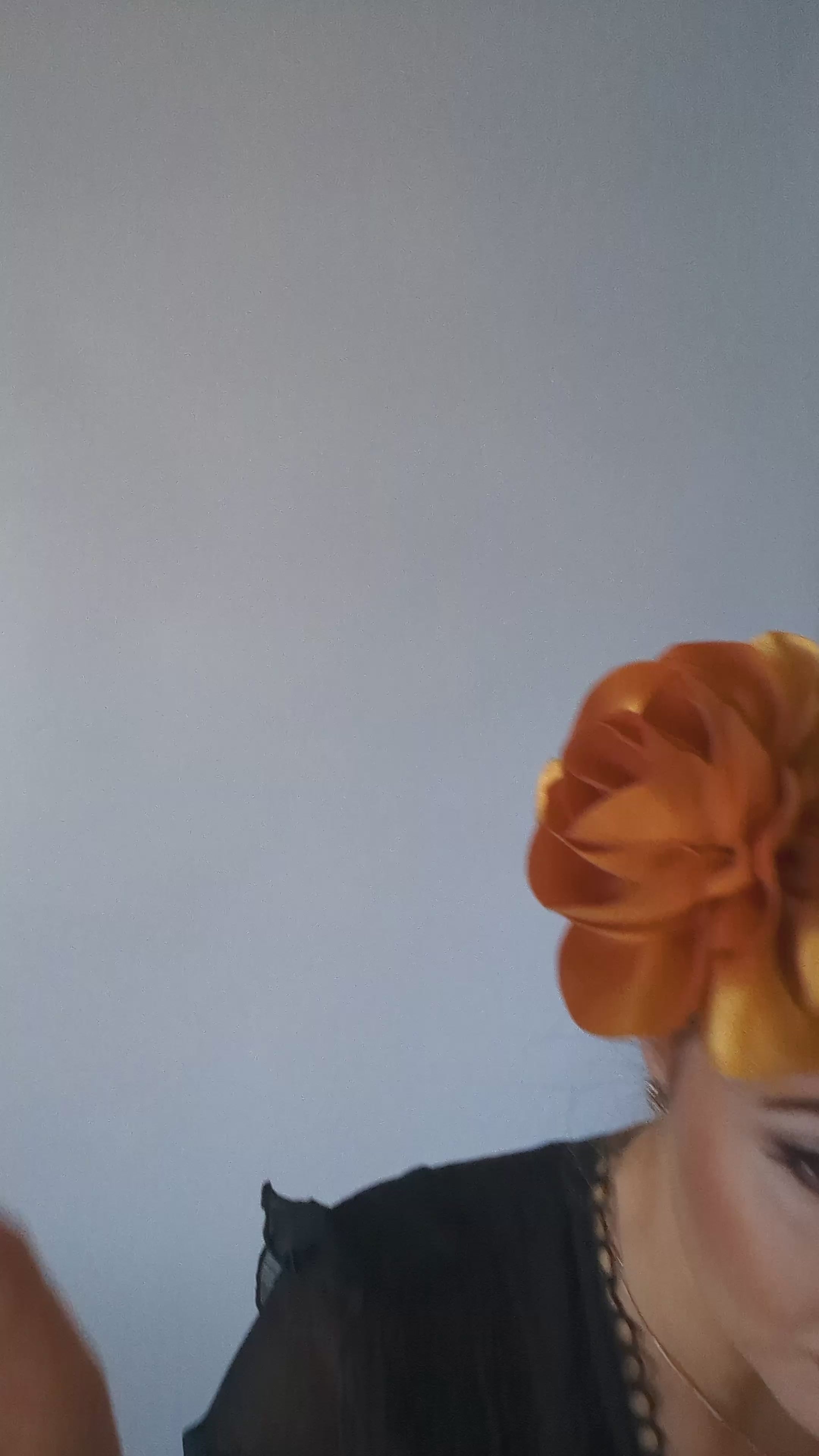 Warm gold satin rose fascinator hat