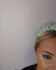Aquamarine blue crystal flower headband fascinator
