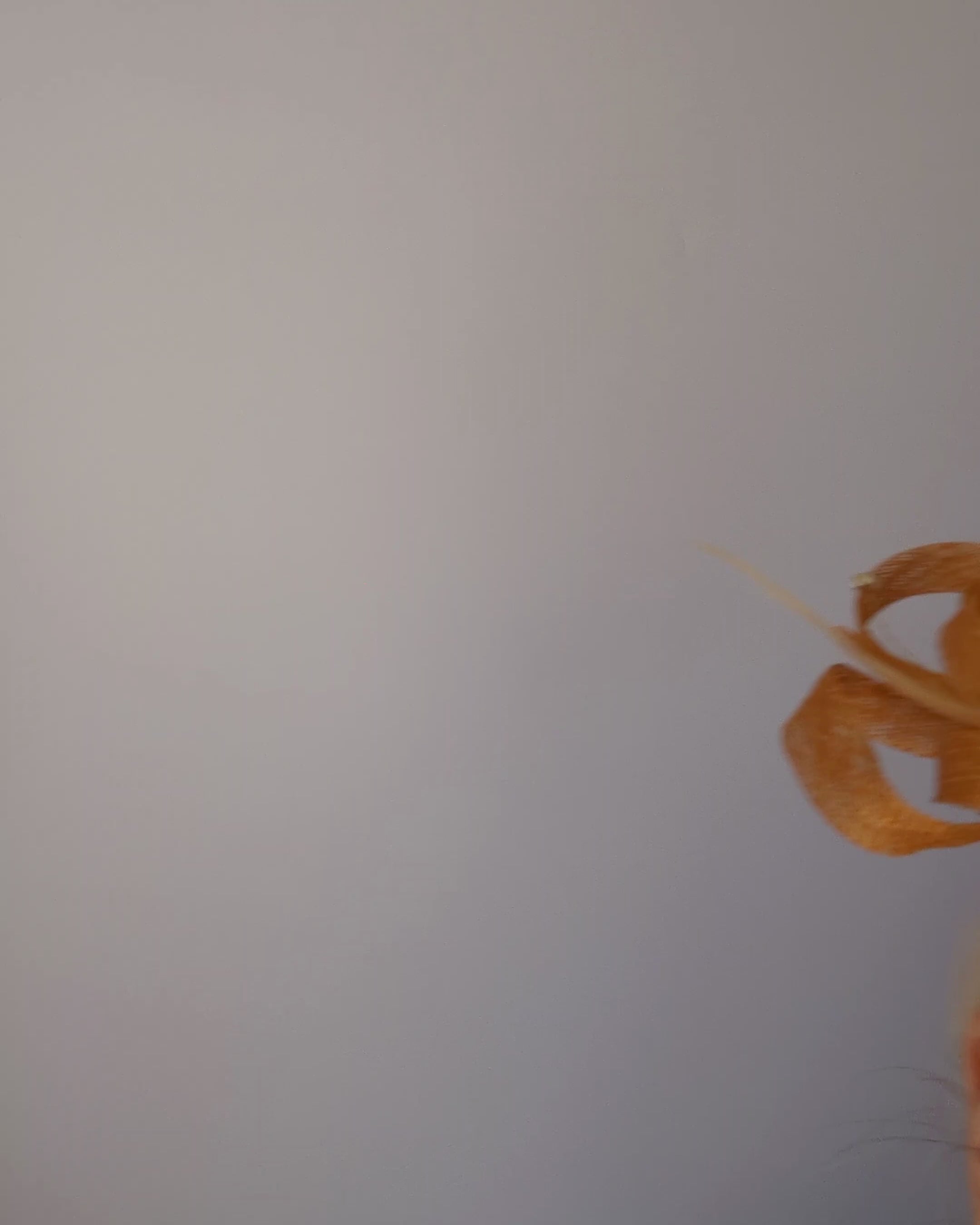 Golden yellow crystal feather fascinator hat