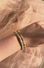 Cloisonné Enamel Bangles - Maple Moonflower Gold Stacking Bracelets