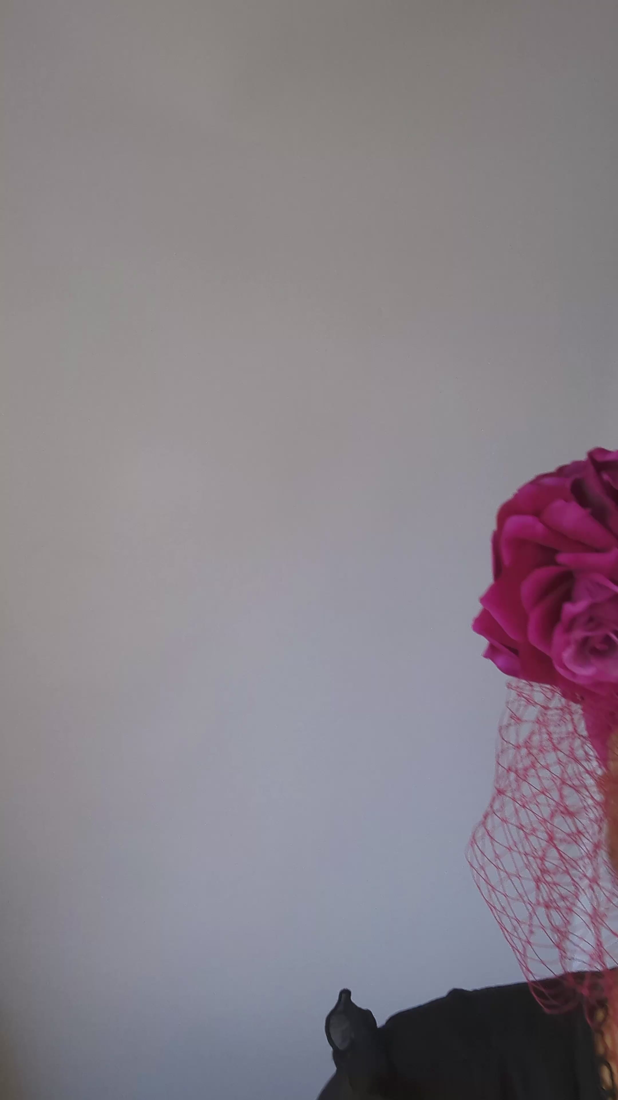 Magenta pink flower padded velvet headband fascinator