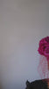 Magenta pink flower padded velvet headband fascinator