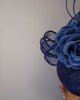 Royal cobalt blue flower fascinator hat