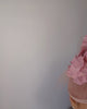 Blush pink flower fascinator disc saucer hat