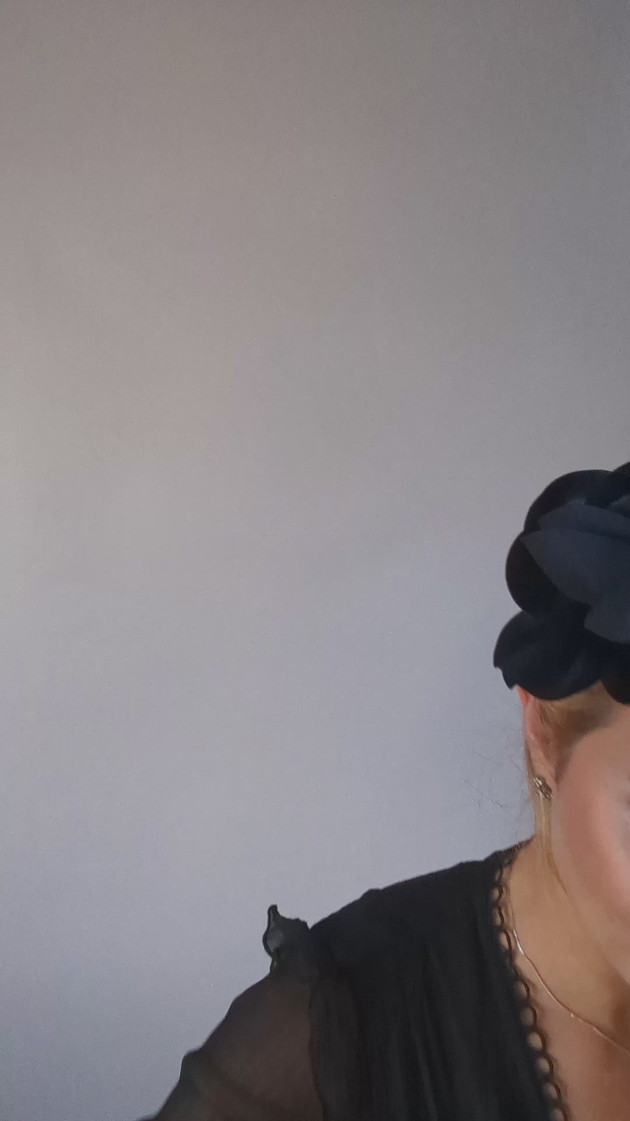 Navy blue satin rose fascinator hat